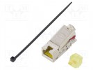 Steckverbinder: HDC; Modul; PIN: 8; Kat: 6; 1A; 50V; IDC; gerade