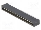 Connector: FFC/FPC; straight; PIN: 15; Non-ZIF; THT; tinned; 20mΩ