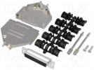 D-Sub; PIN: 25; Stecker; weiblich; Löten; für Leitungen; schwarz