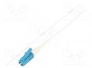 Fiber patch cord; LC/UPC; 1m; Optical fiber: 9/125um; LSZH; white