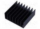 Radiator: geprägt; gerippt; TO218,TO220; schwarz; L: 57,9mm; W: 61mm