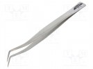 Tweezers; 160mm; universal; Blades: curved; Blade tip shape: sharp