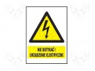 Safety sign; warning; W:52mm; H:74mm; PVC
