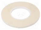 Tape: fixing; W: 9mm; L: 11m; Thk: 1mm; two-sided adhesive; white