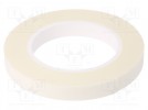 Tape: fixing; W: 15mm; L: 5.5m; Thk: 1mm; two-sided adhesive; white