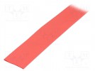 Heat shrink sleeve; glueless; 2: 1; 16mm; red; polyolefine; reel