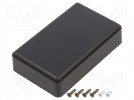 Enclosure: multipurpose; X: 49mm; Y: 80mm; Z: 22mm; ABS; black