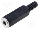 Plug; Jack 3,5mm; female; stereo; ways: 3; straight; for cable; 4mm