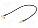 Cable; 0.2m; SMB male,SMB female; black; angled,straight