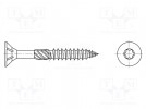 Wkręt; do drewna; 5x50; Łeb: stożkowy; Torx®; TX25; stal hartowana