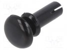 Rivet; polyamide; L.rivet: 7.5mm; Panel cutout diam: 3.1mm; black