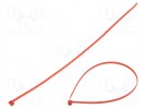 Opaska zaciskowa; L: 390mm; W: 4,7mm; poliamid; 335N; czerwony; T80L