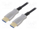 Kabel; HDMI Stecker,beiderseitig; PVC; L: 50m; schwarz; Ader: Cu