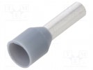 Tip: bootlace ferrule; 2.5mm2; crimped; for cable; insulated; grey