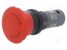 Schalter: Sicherheits-; 22mm; Stab.Pos: 2; NC; rot; IP66,IP67,IP69K