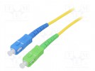 Fiber patch cord; OS2; SC/APC,SC/UPC; 1m; Optical fiber: 9/125um