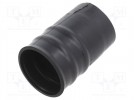Kształtka termokurczliwa; bez kleju,prosta; 22mm; L: 99mm; czarny