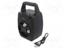 Głośnik; czarny; Jack 3,5mm,microSD,USB A,USB B micro; 10m; 4h