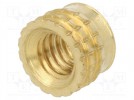 Wkładka gwintowana; mosiądz; M3,5; BN 37885; Dł: 4,1mm; MULTISERT®