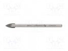 Drill bit; Ø: 6mm; L: 72mm; Drill Bit: for glass; 1pcs.