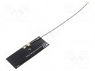 Antenne; 2G,3G,4G,GSM,LTE; 2,7dBi; geklebt; 70,4x26,4x0,3mm; U.FL