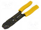 Tool: multifunction wire stripper and crimp tool