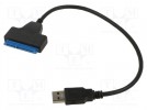 Adapter USB na SATA; SATA III,USB 3.0; 0,26m