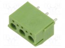 Listwa zaciskowa do druku; 3,81mm; na PCB; zacisk; zielony
