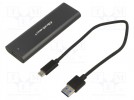 Obudowa do dysków: M.2; PnP; SATA III,USB 3.1; SATA,USB