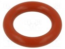 Uszczelka O-ring; silikon; Thk: 5mm; Øwewn: 18mm; czerwony