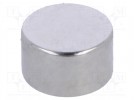 Magnet: permanent; neodymium; H: 3mm; 5N; Ø: 5mm