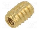 Wkładka gwintowana; mosiądz; M2,5; BN 37915; Dł: 6,25mm; TRISERT®